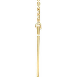 14K Yellow Cross 16" Necklace