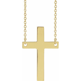 14K Yellow Cross 16" Necklace