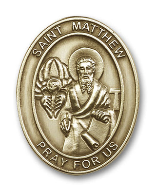Gold Finish St Matthew Visor Clip
