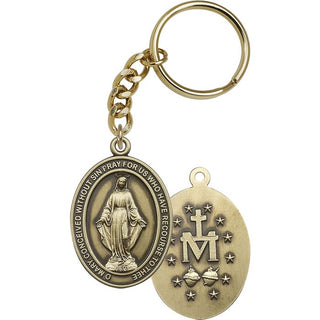 Miraculous Engravable Keychain - Gold Tone