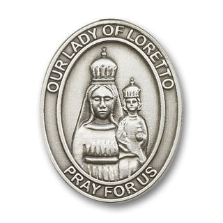 Silver Finish Our Lady of Loretto Visor Clip