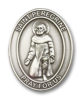 Silver Finish Saint Peregrine Visor Clip