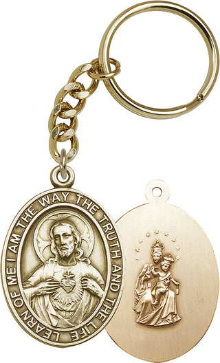 Gold Oxide Scapular Keychain