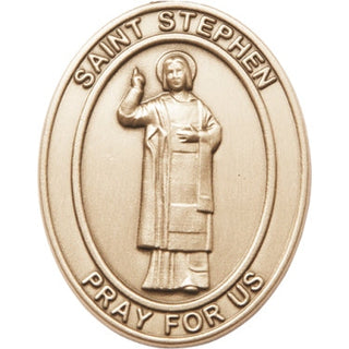 Gold Finish St Stephen the Martyr Visor Clip