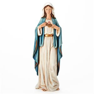 17.25-Inch Immaculate Heart Mary Figure - Renaissance Collection - View 2