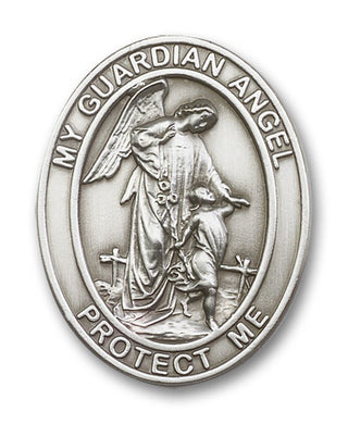 Silver Finish Guardian Angel Visor Clip