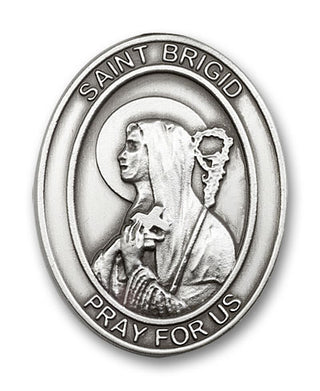 Silver Finish St Brigid of Ireland Visor Clip