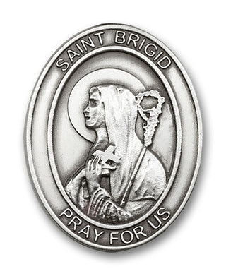 Silver Finish St Brigid of Ireland Visor Clip