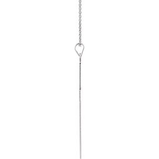 14K White 39 x 25 mm Cross 18" Necklace