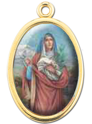 Gold Oval Saint Agatha Picture Medal 10-Pack