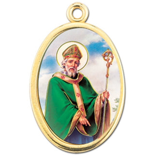 Gold Oval Saint Patrick Picture Medal 10-Pack
