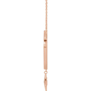14K Rose 23.8x15.7 mm Miraculous Mary 16" Necklace
