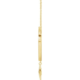 14K Yellow 23.8x15.7 mm Miraculous Mary 18" Necklace