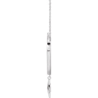 14K White 23.8x15.7 mm Miraculous Mary 16" Necklace