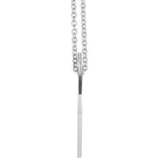 Sterling Silver Engravable Pierced Loop 16-18" Necklace
