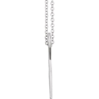 14K White Faith, Hope, Love Pierced Loop 16-18" Necklace