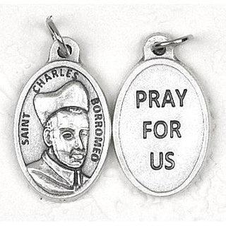25-Pack - Oxidized Pendant-Saint Charles Borromeo