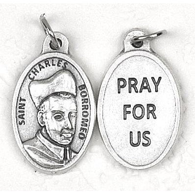 25-Pack - Oxidized Pendant-Saint Charles Borromeo