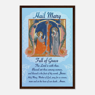 Hail Mary Prayer Framed Print - view 20