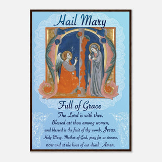Hail Mary Prayer Framed Print - view 3