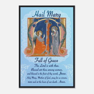 Hail Mary Prayer Framed Print - view 13