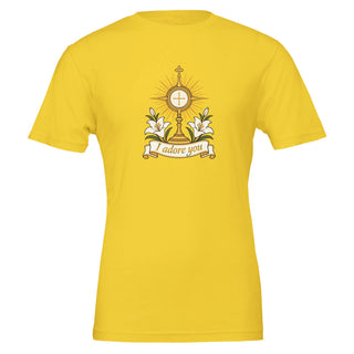 'I Adore You' Lilies and Monstrance T-Shirt - view 4