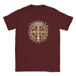 St. Benedict Medal Antique Gold T-Shirt - view 7