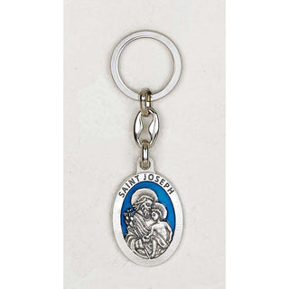 6-pack - Saint Joseph Oval Enameled Key Chain