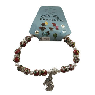 4-pack - Divine Mercy Silhouette Cloisonne Stretch Bracelet