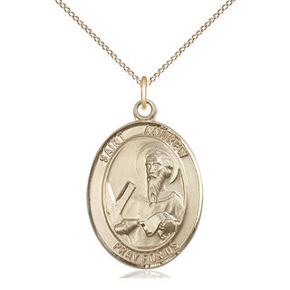 14kt Gold Saint Andrew the Apostle Medal Engraved Catholic Saint Jewelry
