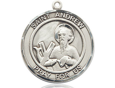 Sterling Silver St. Andrew the Apostle Medal | Large | Engravable