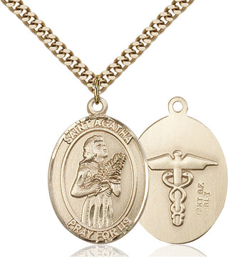 Gold-Filled St. Agatha Pendant