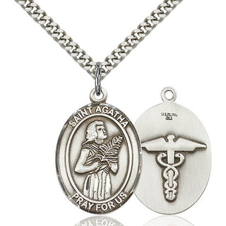 Sterling Silver St. Agatha Pendant