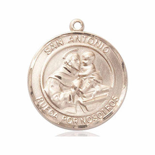 14kt Gold Filled San Antonio Medal Engraved Catholic Saint Jewelry