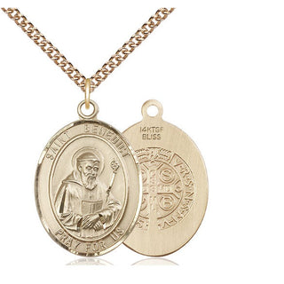 14kt Gold Filled Saint Benedict Medal Catholic Jewelry