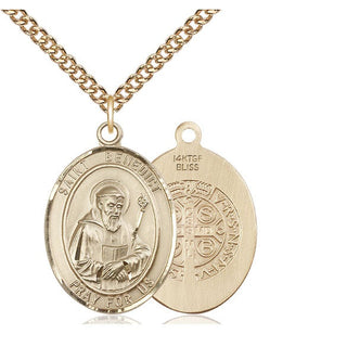 14kt Gold Filled Saint Benedict Medal Catholic Jewelry