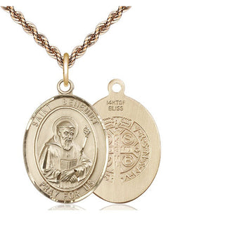 14kt Gold Filled Saint Benedict Medal Catholic Jewelry