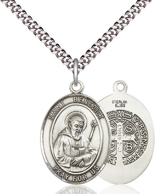 Pewter Saint Benedict Medal Catholic Jewelry
