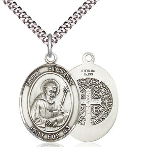 Sterling Silver Saint Benedict Medal Catholic Jewelry