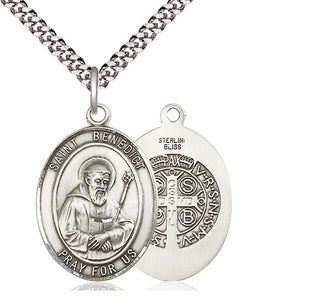 Sterling Silver Saint Benedict Medal Catholic Jewelry