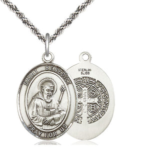 Sterling Silver Saint Benedict Medal Catholic Jewelry