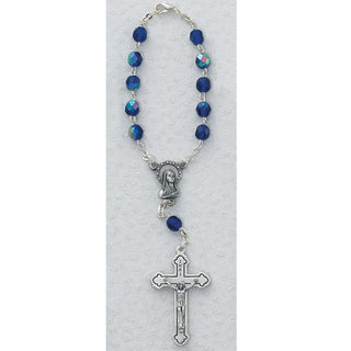 Sapphire/Sept Auto Rosary/Card