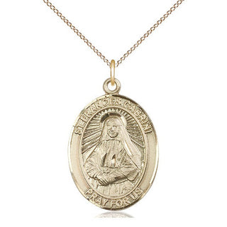 14kt Gold Filled Saint Frances Cabrini Medal Catholic Jewelry Engraved Catholic Saint Jewelry