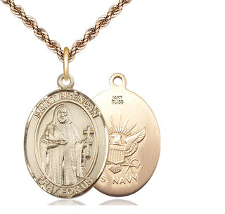 14kt Gold Saint Brendan Navy Medal