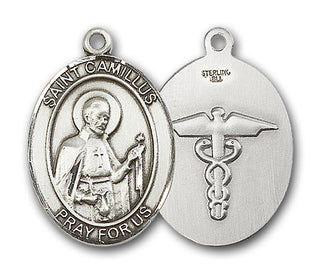 Sterling Silver Saint Camillus of Lellis Pendant