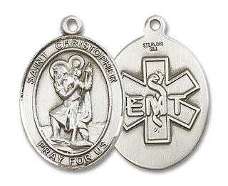 Pewter Saint Christopher EMT Medal