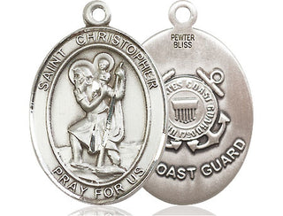 Pewter Saint Christopher Coast Guard Medal