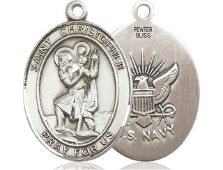 Pewter Saint Christopher Navy Medal