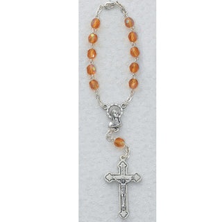 Topaz/Nov Auto Rosary/Carded