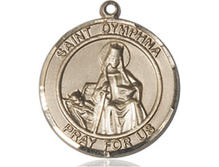 14kt Gold Filled Saint Dymphna Medal Engraved Catholic Saint Jewelry
